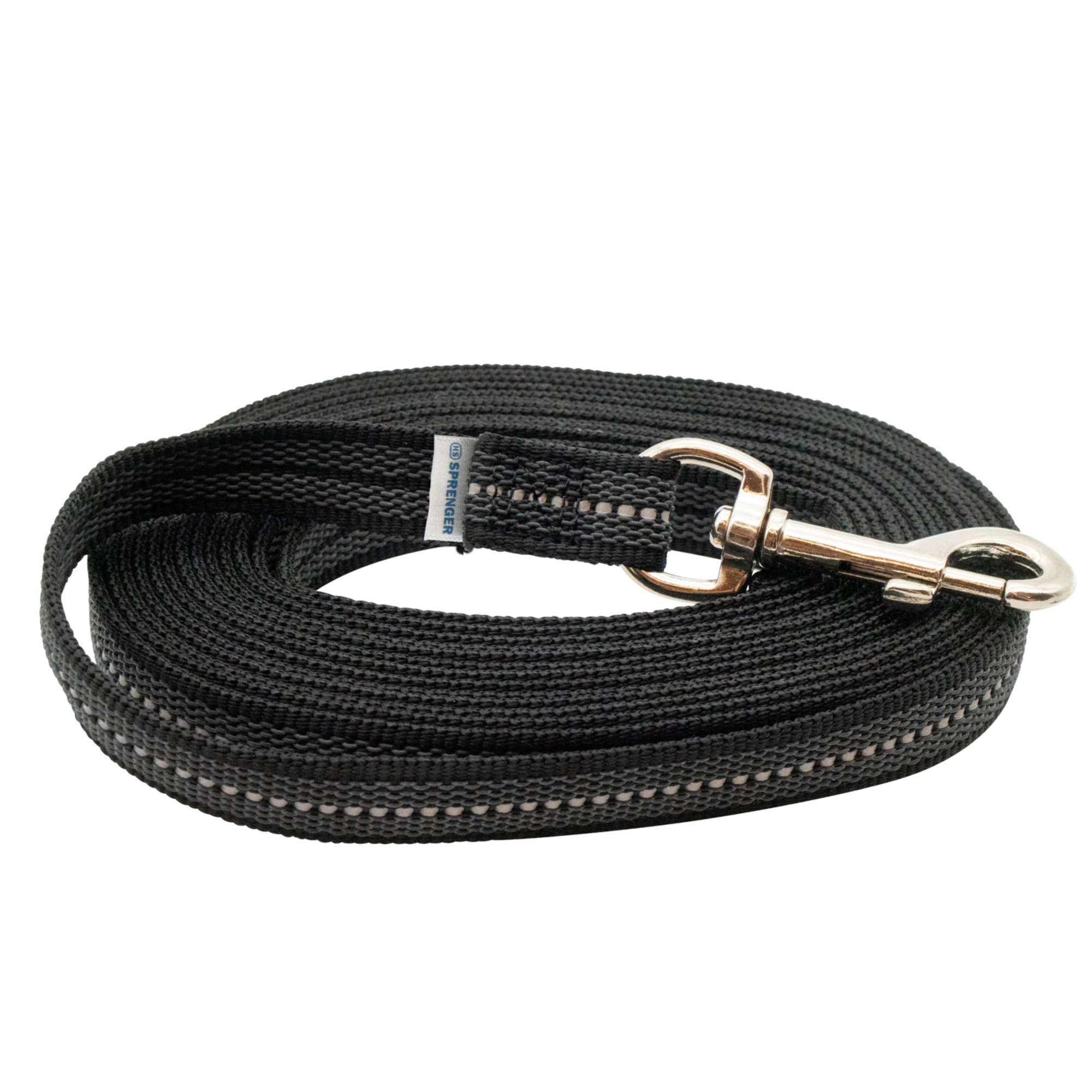 HS Sprenger | Vodítko stopovacie s uškom pogumované, 19mm/5m, nerezová karabína, červené