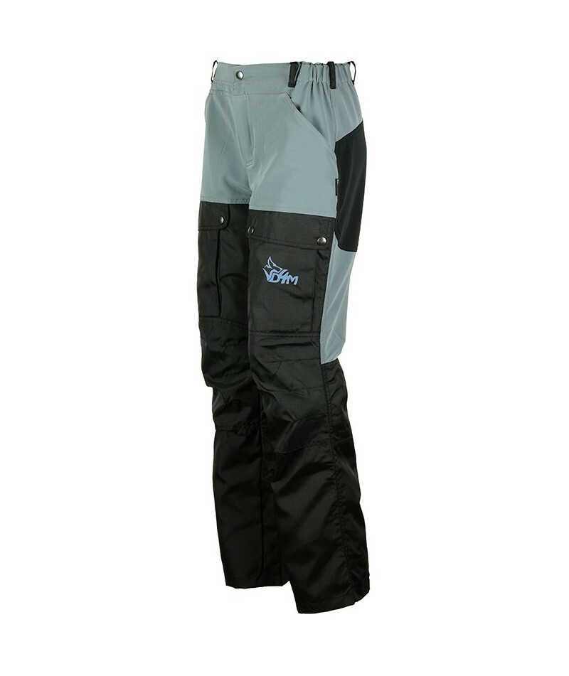 D4M | Nohavice DOUBLE, vodeodolné, softshell, čierna+sivá, S