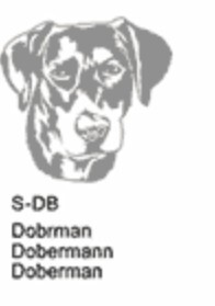 Výcviková kapsička na pamlsky na pás, sťahovacia so šnúrkou, potlač doberman
