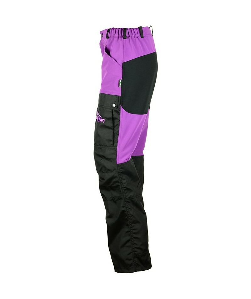 D4M | Nohavice DOUBLE, vodeodolné, softshell, čierna+sivá, M
