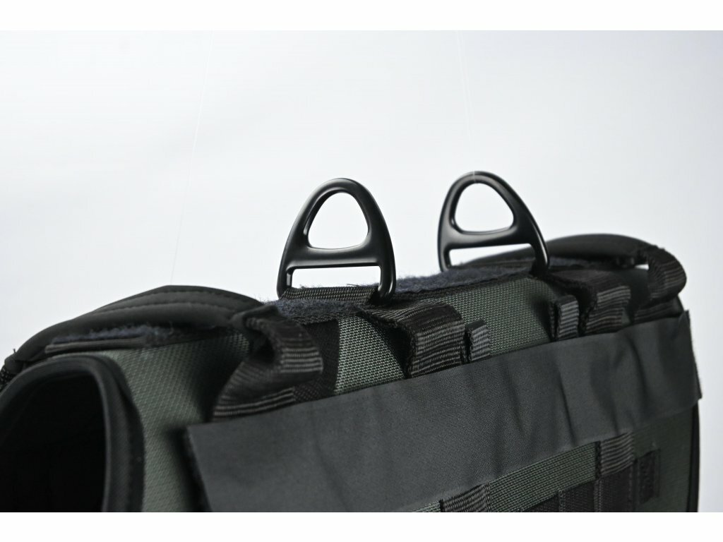 Postroj pre ozbrojené zložky SPARTAN, 2 rúčky, polstrovaný, cordura, stredný, červený