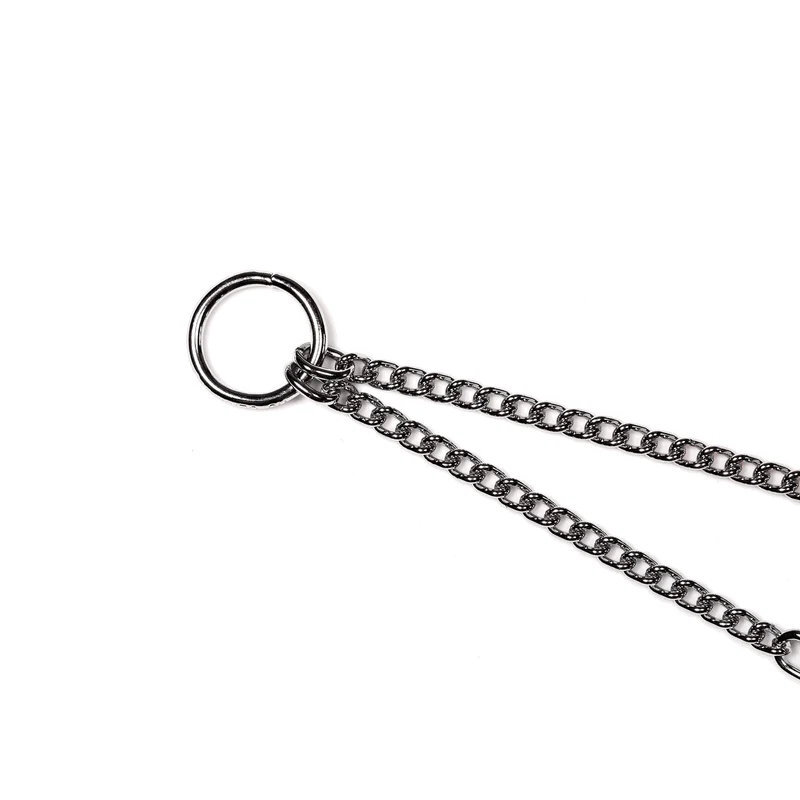 HS Sprenger | Spojovacia reťiazka, 38cm/1.5mm, pre 2 psov, štipcové karabíny, chrómovaná oceľ