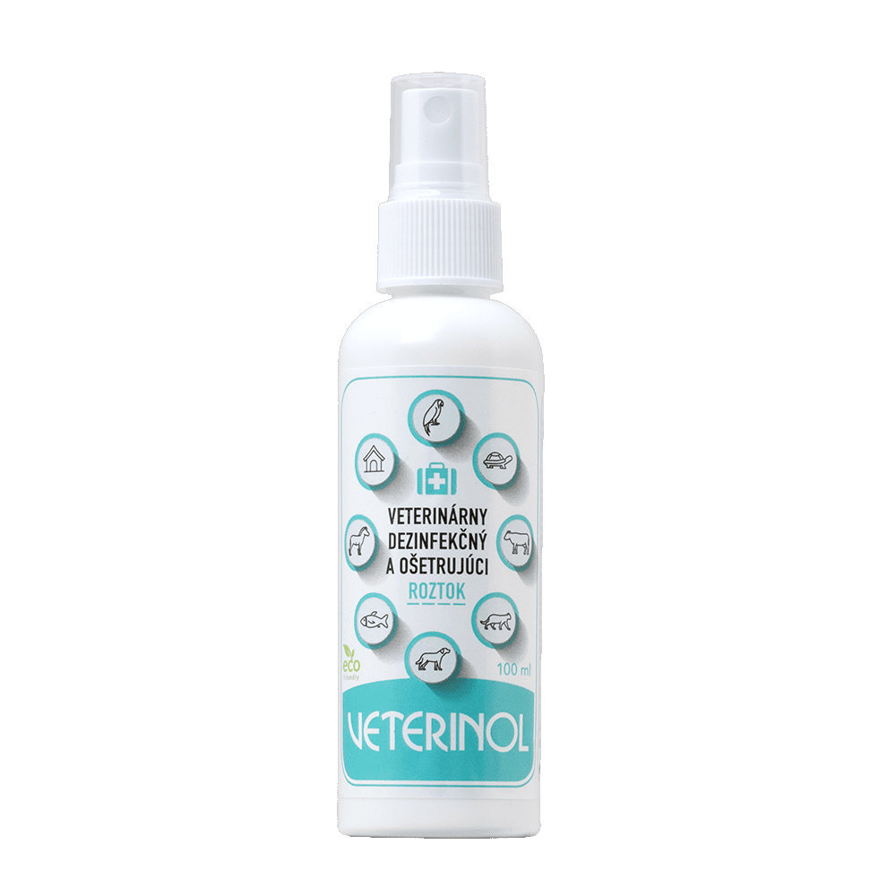 VETERINOL ošetrujúci a dezinfekčný veterinárny roztok, 100 ml sprej