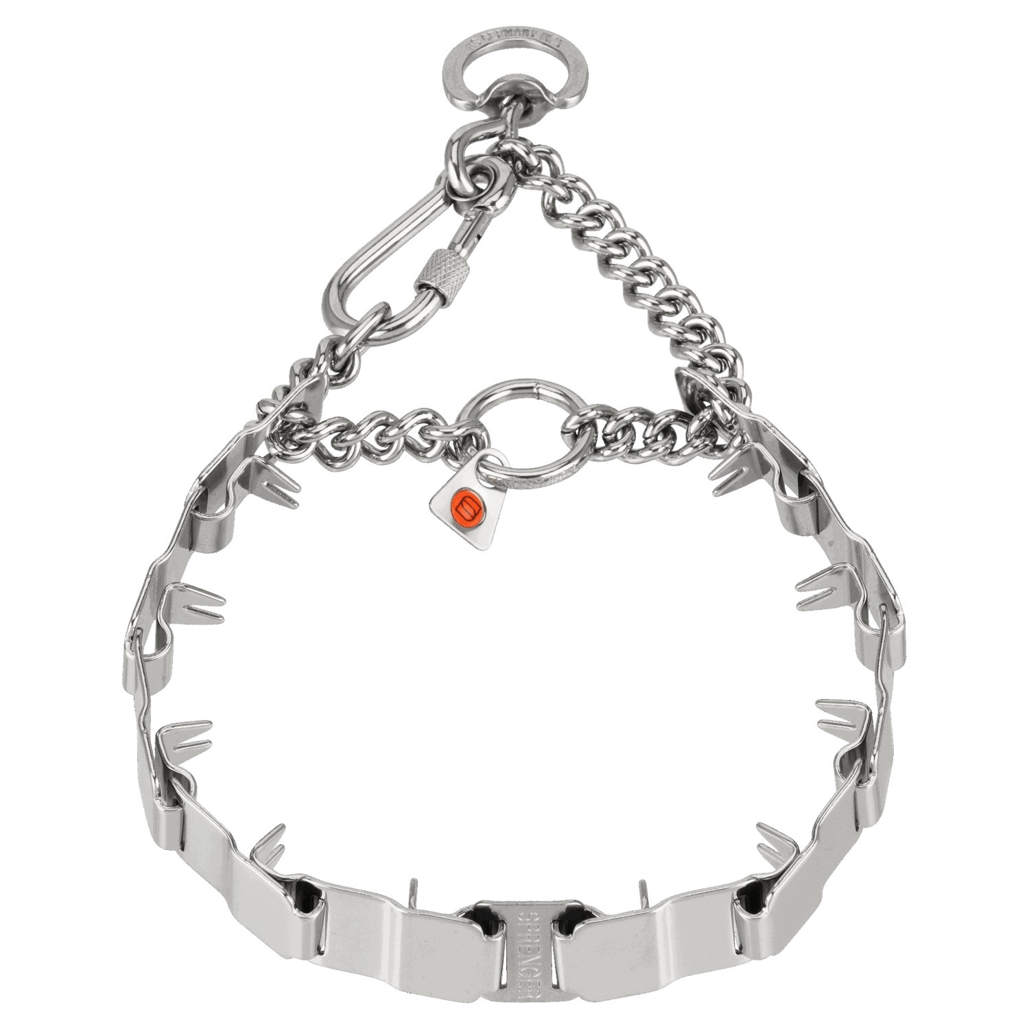 HS Sprenger | Obojok ostnatý Neck-Tech Sport, 2cm/48cm, sťahovací s retiazkou, nerezová oceľ