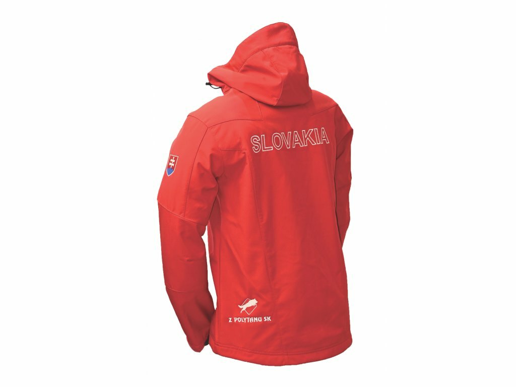 Vetrovka NANO s kapucňou, pánska, vodeodolná, softshell, červená, XXL