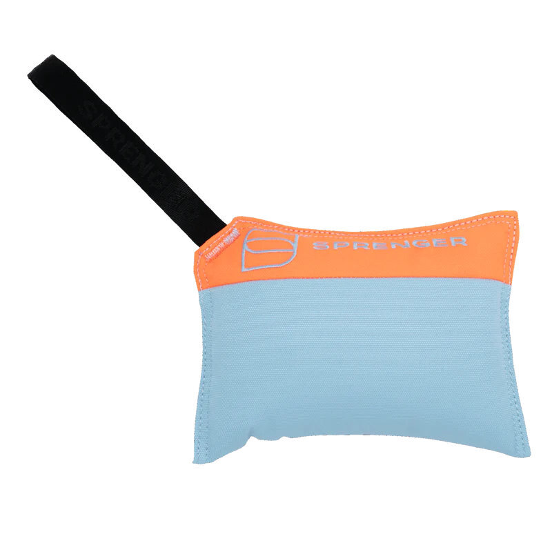 HS Sprenger | Pešek plávajúci, vankúšik, 1 uško, 17cm/25cm, M, modro-oranžový, nylon, HQ
