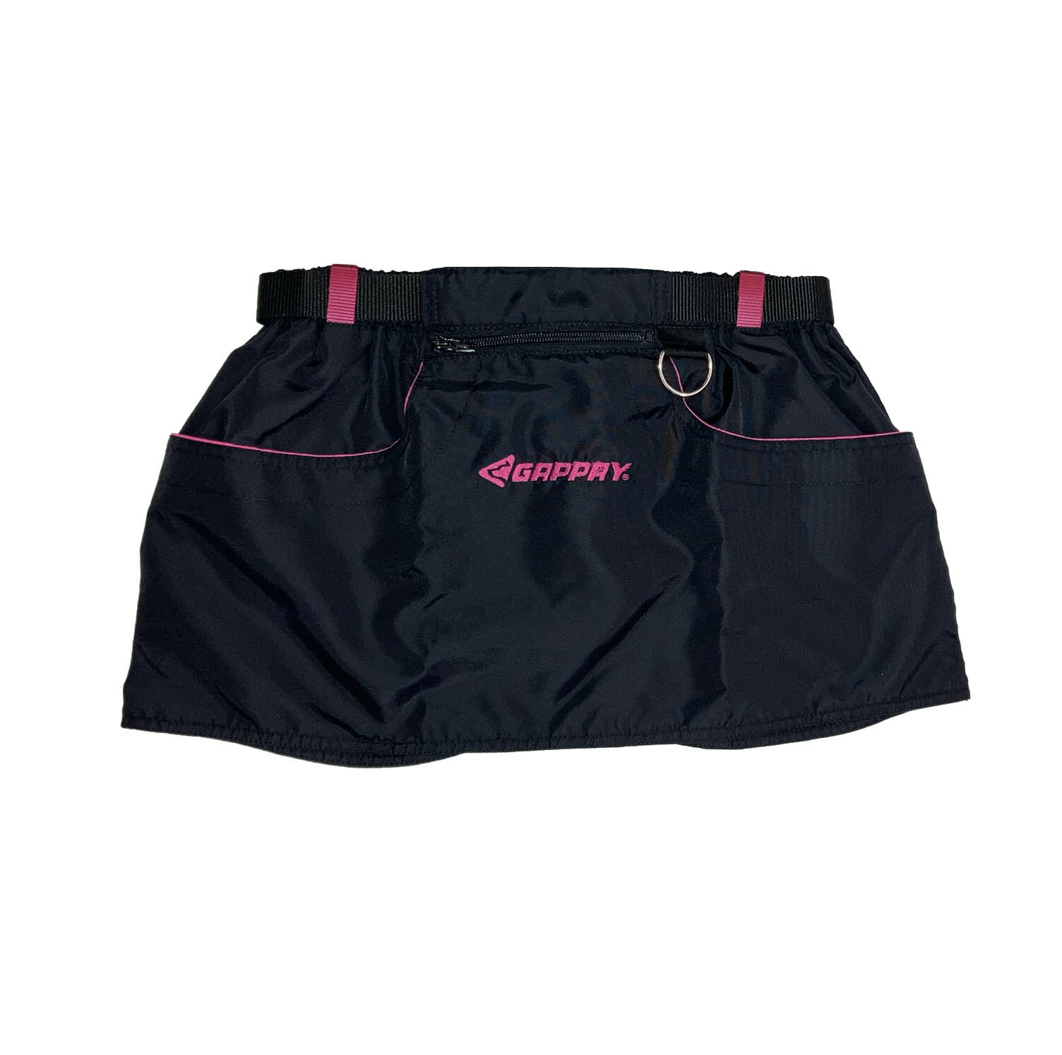 Výcviková sukňa KILT, s 3 vreckami a opaskom, čierna s ružovým olemovaním, 3XL-4XL