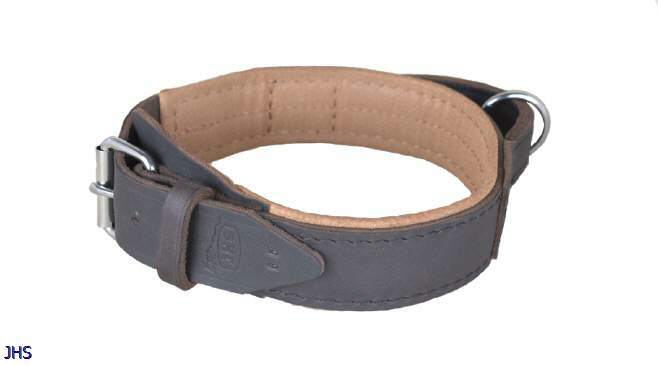 Obojok kožený s rúčkou, 50mm/60cm, mäkký, hnedý