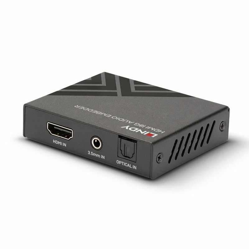 HDMI Audio Embeder, 4K, digital: toslink (S/PDiF), analog: 3.5mm jack, čierny, 18G