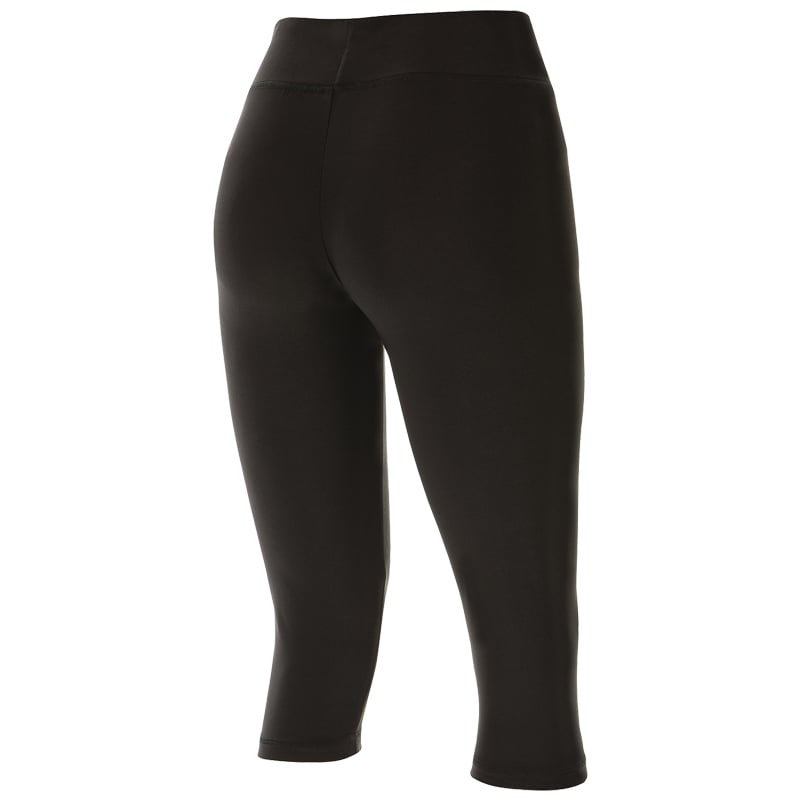Dámske funkčné 3/4 legíny, čierna+zelená, L
