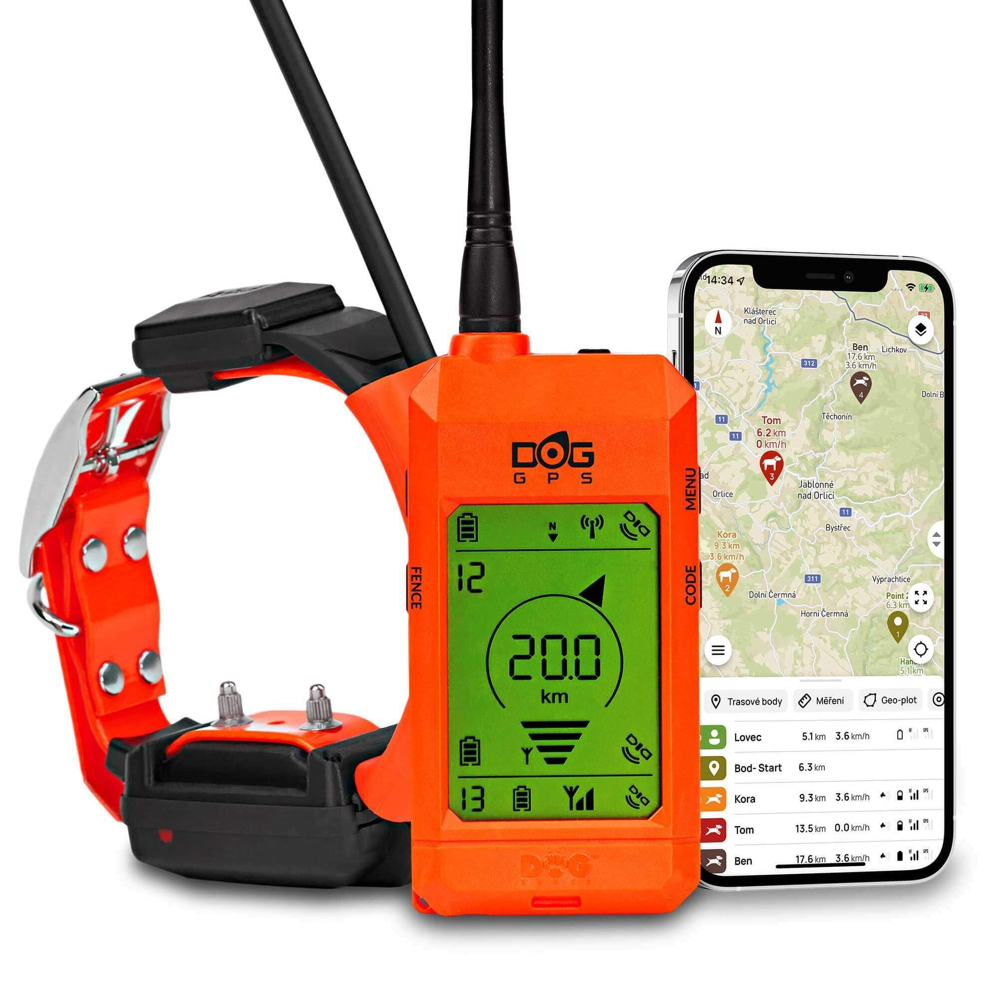 Vyhľadávacie a výcvikové zariadenie pre psov DOG GPS X30T, dosah 20km, možnosť 1-13 psov