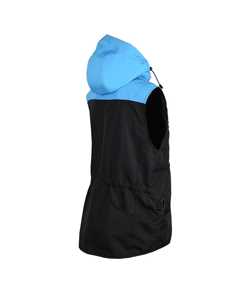 D4M | Vesta KABALA s kapucňou, nepremokavá, teflon úprava/softshell, ružová+modrá M