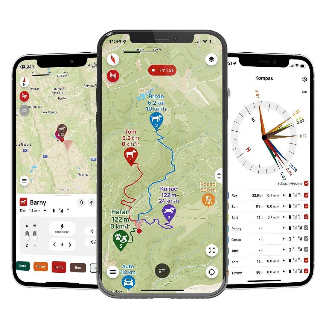 Vyhľadávacie zariadenie pre psov DOG GPS X30, dosah 20km, možnosť 1-13 psov