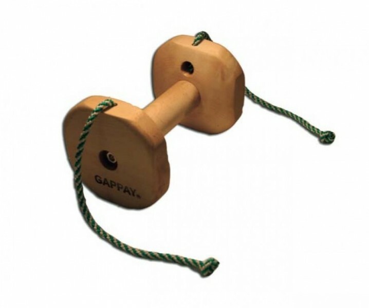 Aport drevený - činka, montovateľný, so šnúrkami, 650g, Gappay