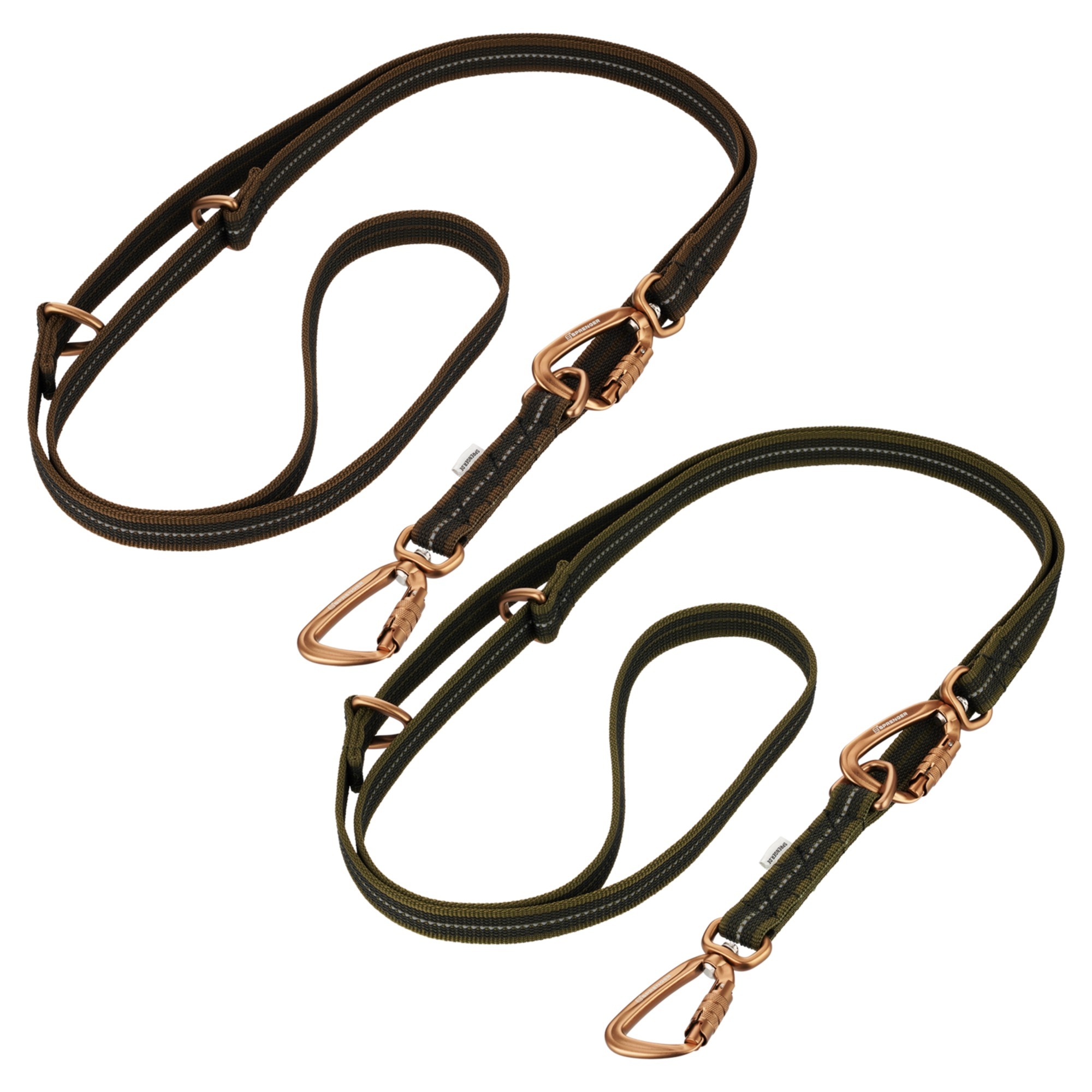 HS Sprenger | Vodítko prepínacie pogumované, 19mm/2.3m, 2 nerezové karabíny, olivovo-zelené
