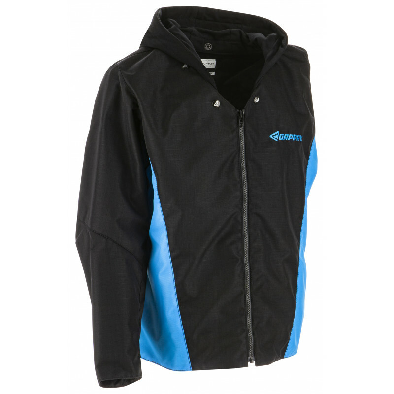 Vesta CHAMPION figurantská, s odnímateľnou kapucňou, odľahčená, čierna+modrá S