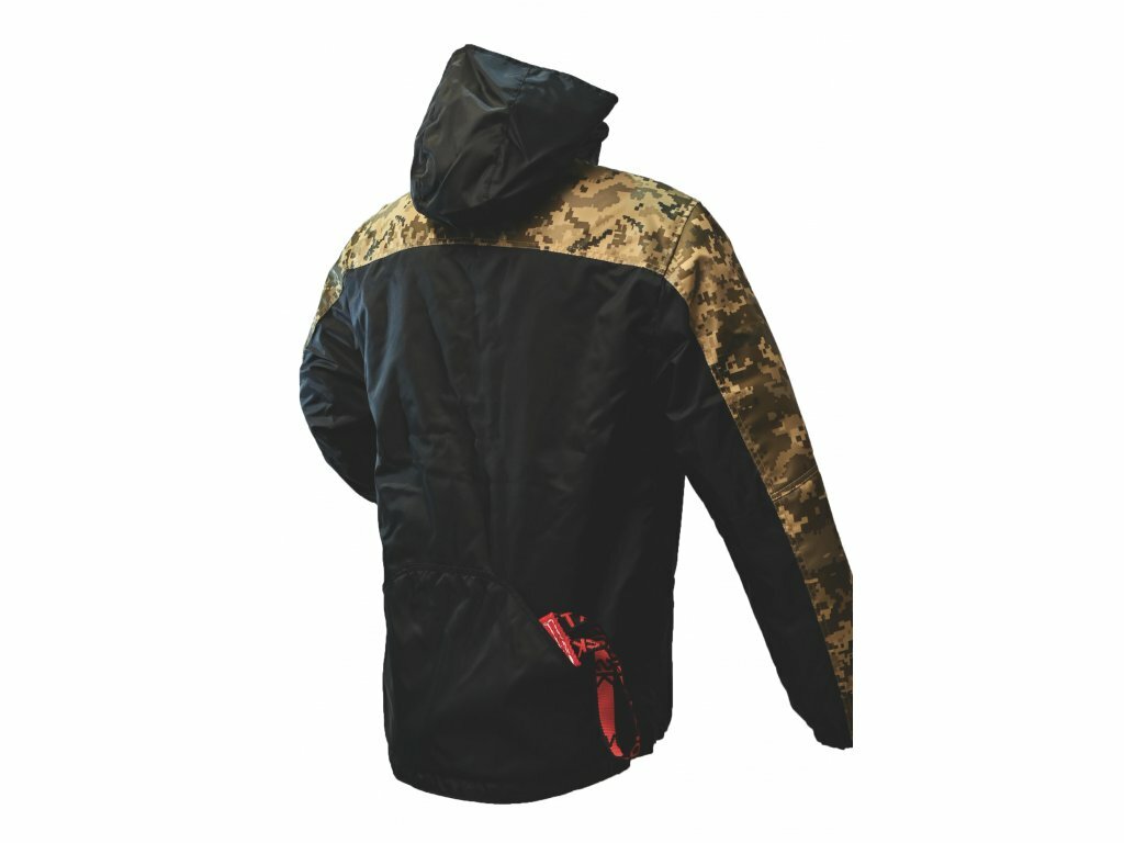 Vetrovka FASHION s kapucňou, camo, XS