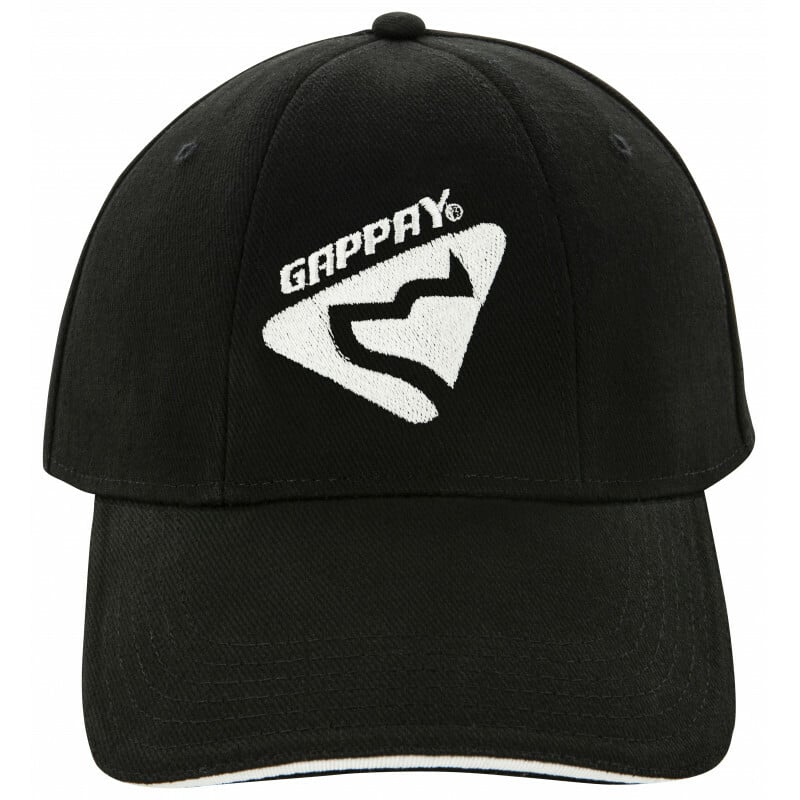 Šiltovka čierna s logom GAPPAY, čierna+biela