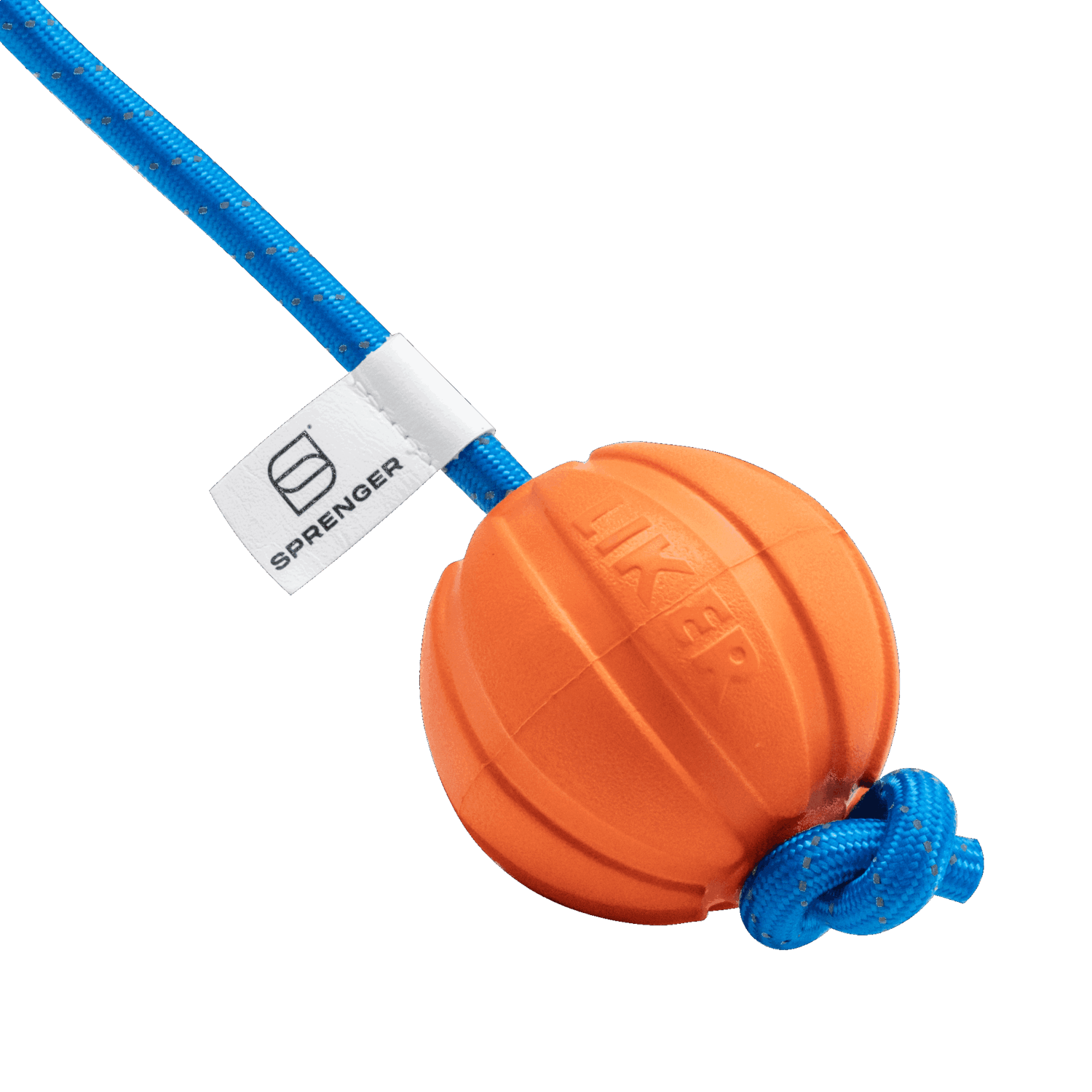 HS Lopta plávajúca, L - 9cm, so šnúrkou, netoxický polymér, oranžová