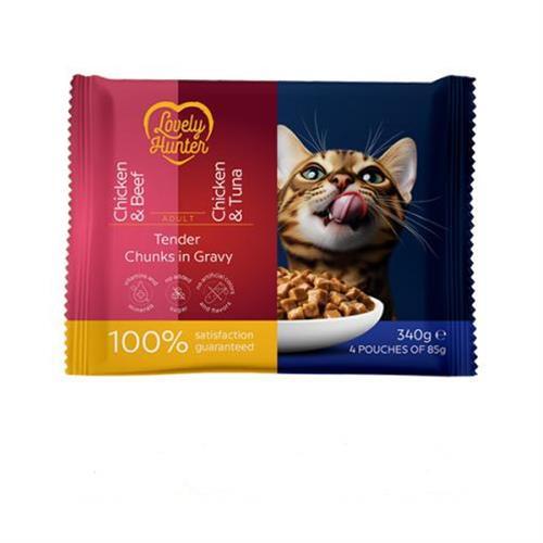 Kapsičky pre mačky LOVELY HUNTER, 4 x 85 g