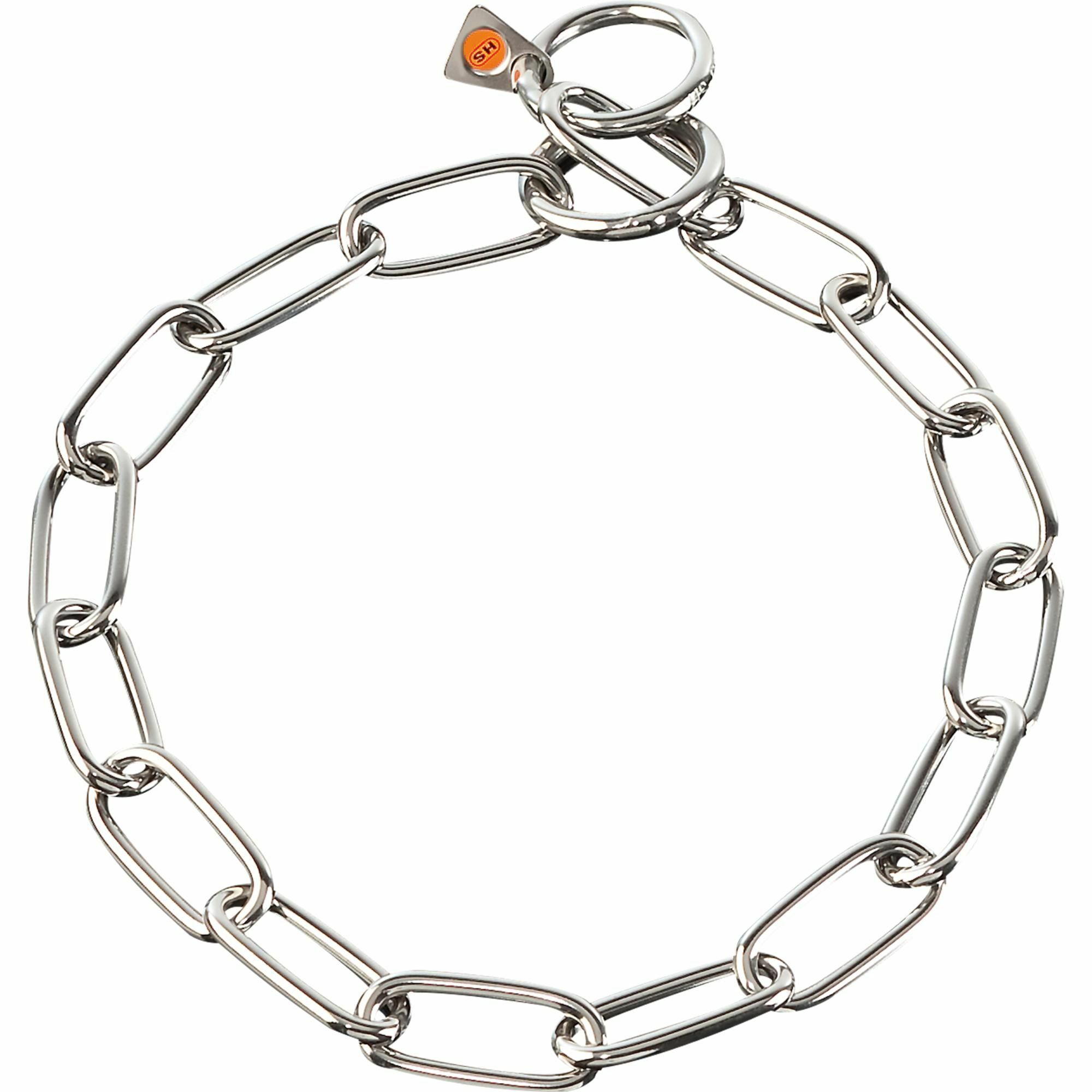 HS Obojok retiazkový, sťahovací, 4mm/66cm, dlhé oko, nerezová oceľ