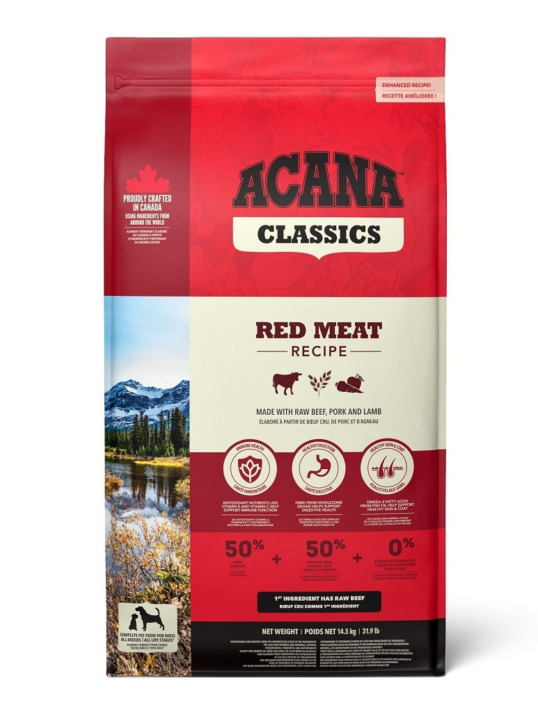 Krmivo ACANA Recipe Red Meat 35/11, kompletné krmivo pre psov všetkých plemien, 14.5kg