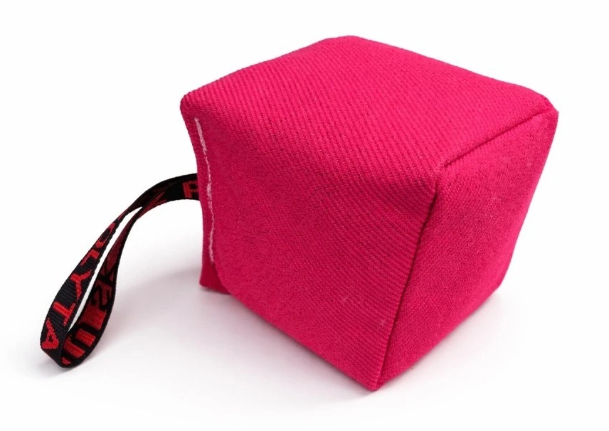Kocka RINGOVÁ 15cm, 1 uško, ružová