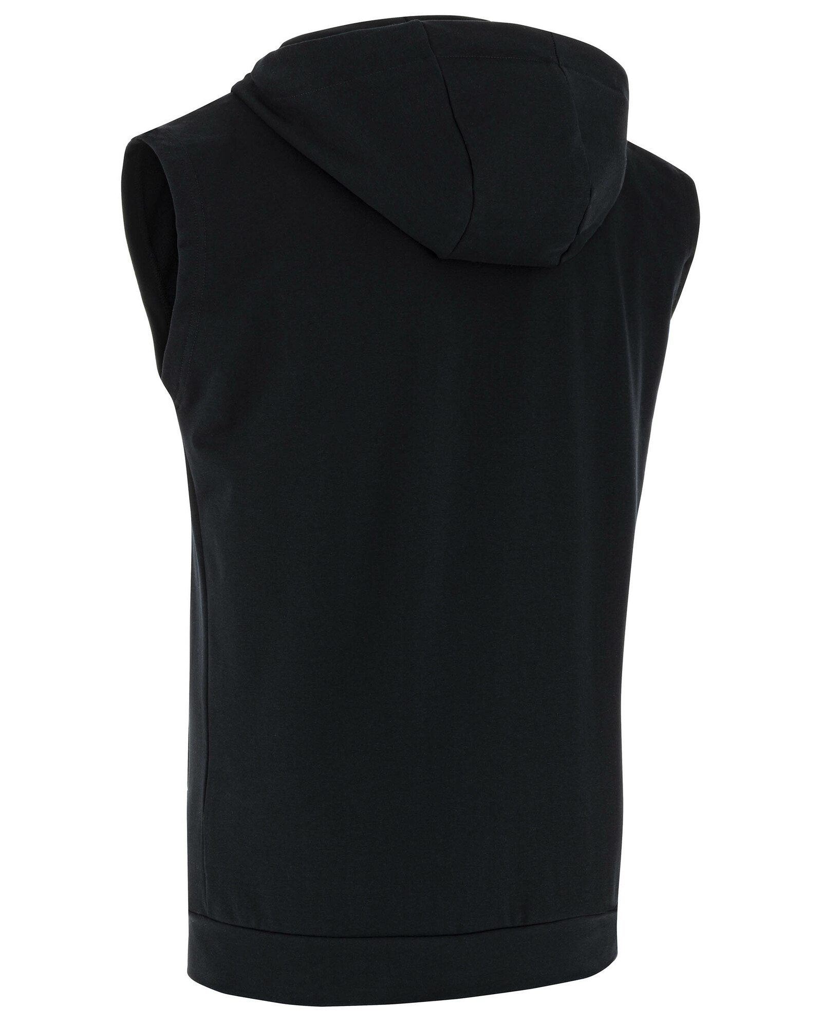 Vesta SIMPLY, pánska, s obliekaním cez hlavu, špeciálna puff potlač, tepláková, bavlna, čierna XXXL