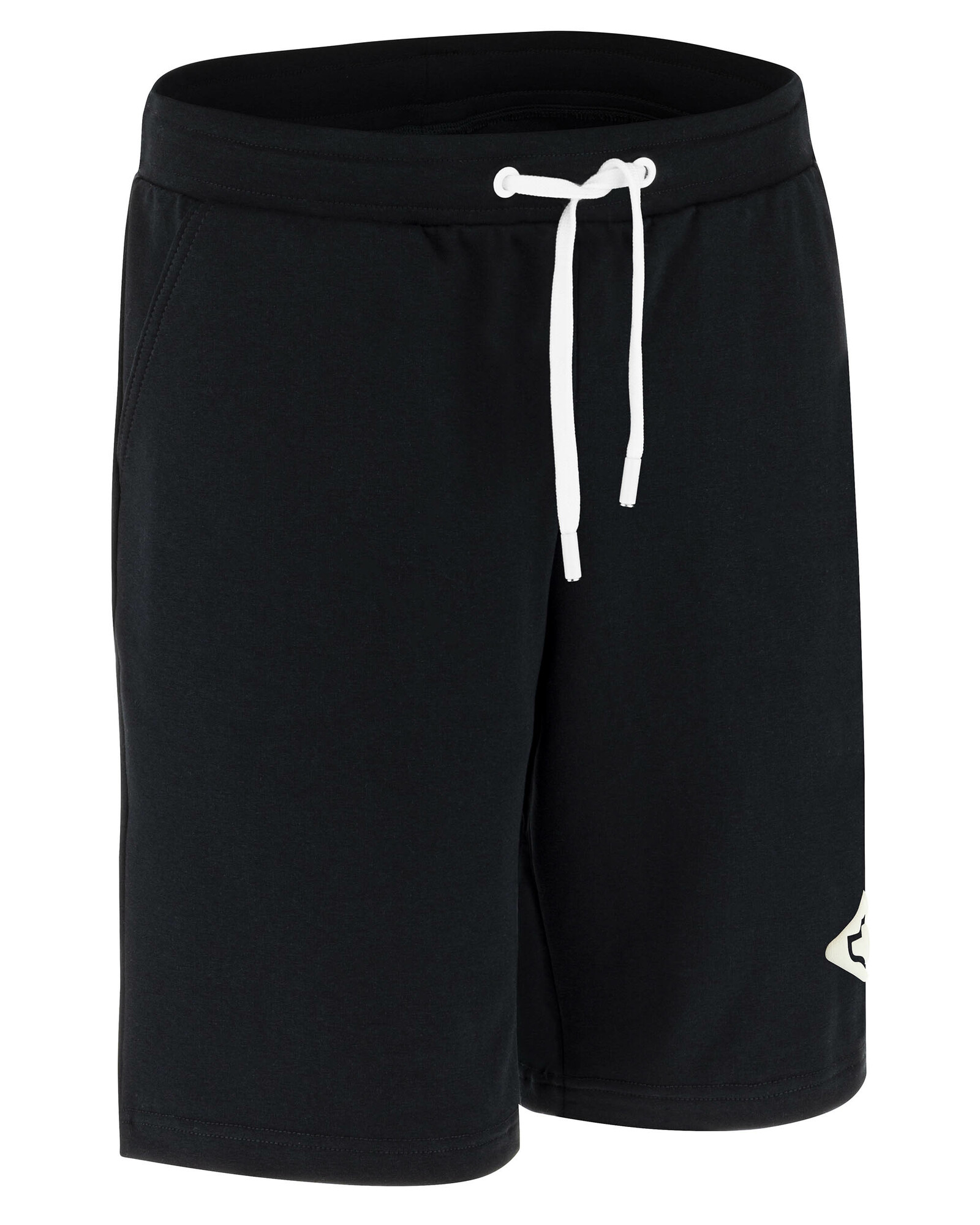 Krátke nohavice SIMPLY, pánske, s vreckami, špeciálna puff potlač, teplákové, bavlna, čierne XL