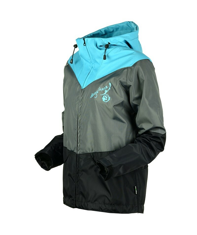 D4M | Vetrovka TECH s kapucňou, nepremokavá, softshell, čierna+limetková, L