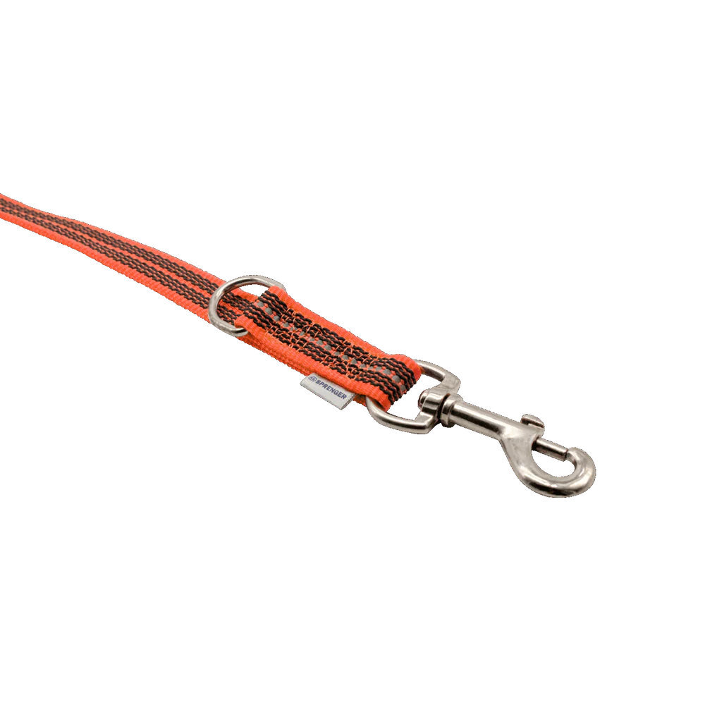HS Sprenger | Vodítko pogumované, prepínacie, 19mm/230cm, 2 karabíny, reflexné oranžové
