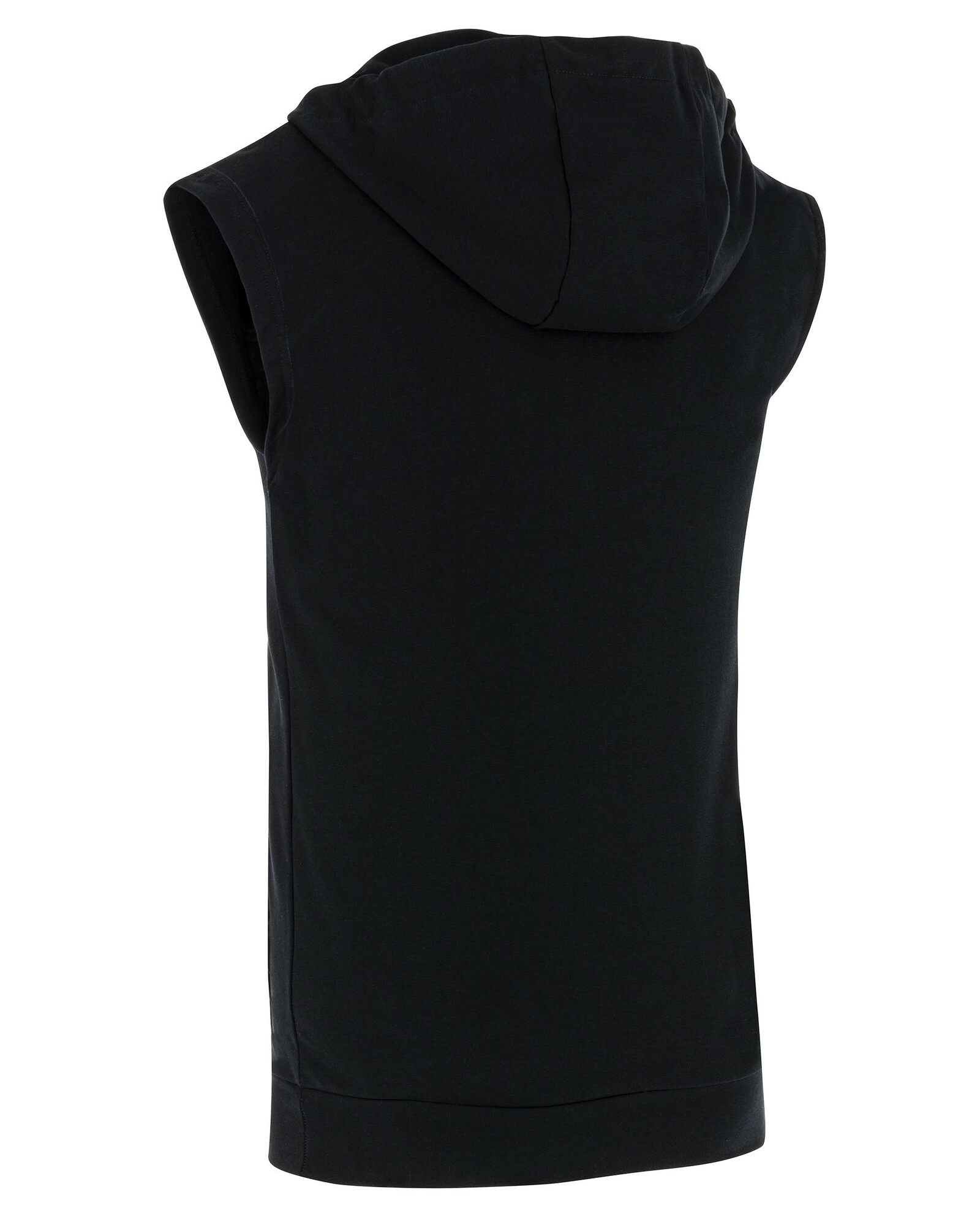 Vesta SIMPLY, dámska, s obliekaním cez hlavu, špeciálna puff potlač, tepláková, bavlna, čierna XL