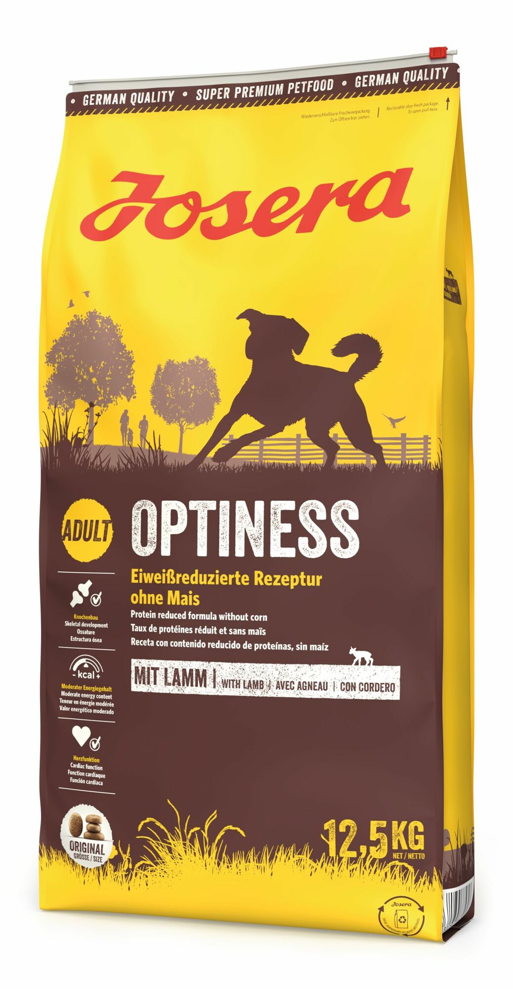 Krmivo JOSERA OPTINESS 22/12, s jahňacím, pre dospelé psy, 12.5kg