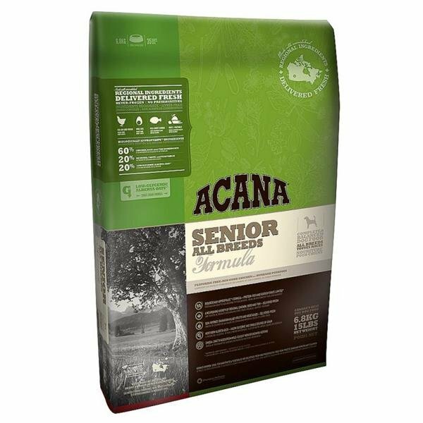 Krmivo ACANA RECIPE SENIOR 33/14, Hydina, ryby, pre všetky plemená, 11.4kg