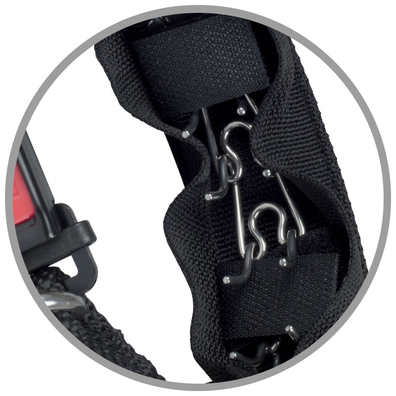 Kryt na ostnatý obojok s bokmi, 4cm/39.5cm, stredný, čierny so žltými labkami