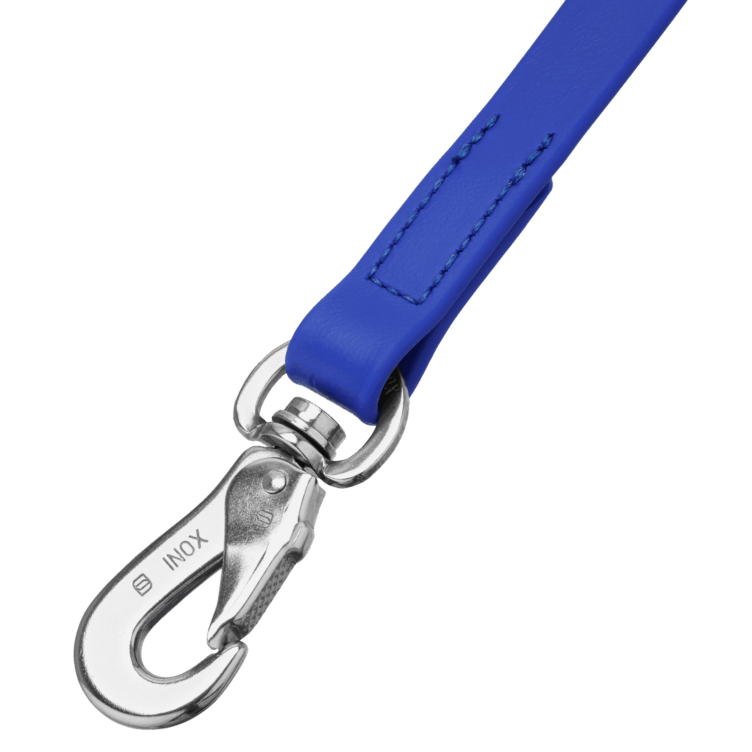 Vodítko SHORT BIOTHANE s uškom, 19mm/30cm, nerezová karabína, modré