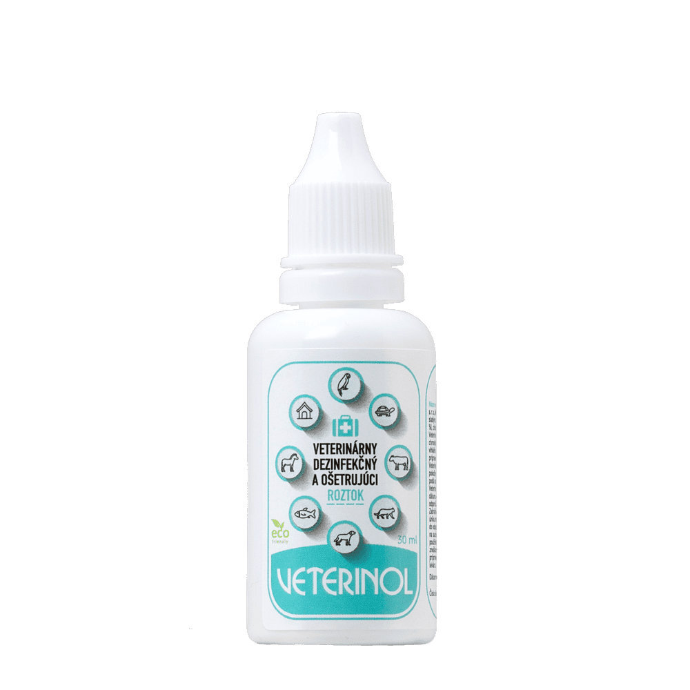 VETERINOL ošetrujúci a dezinfekčný veterinárny roztok, 30 ml kvapky