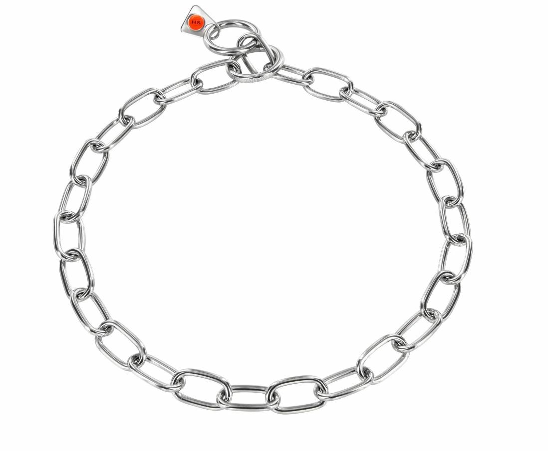 HS Obojok retiazkový, sťahovací, 3mm/43cm, stredné oko, nerezová oceľ