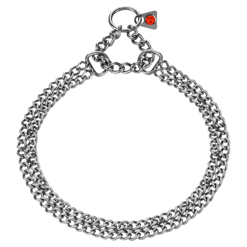 HS Obojok retiazkový, sťahovací, 2mm/45cm, okrúhle malé ploché oko, nerezová oceľ, 2-radový