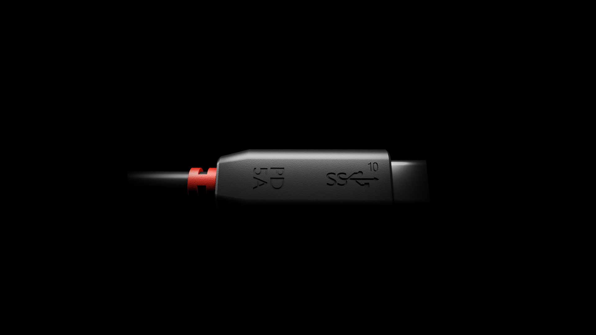 USB-C kábel s označením podporovaných funkcií