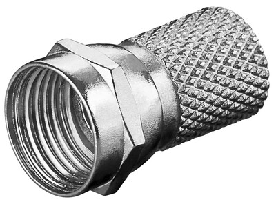Konektor F satelitný samec ø7mm/4.8mm, dĺžka 18mm, Zn-Ni, 100ks/bal