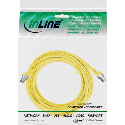 S/FTP (PiMF) Patchkábel LSOH 10m cat.8.1, žltý, Cu, 40GBit/s, 2000MHz