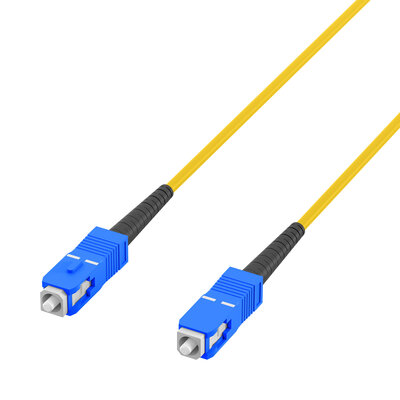 Fiber kábel SC-SC, 1m Simplex OS2(9/125µm), LSOH, G657.A2, ohybný, 3mm, žltý