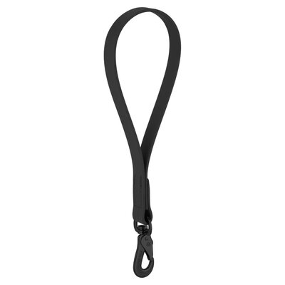 Vodítko SHORT BIOTHANE s uškom, 19mm/0.3m, nerezová karabína, čierne, HS