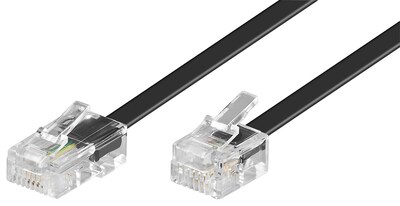 Kábel telefónny RJ11/RJ45, 6m, čierny