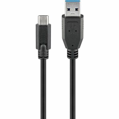 Kábel USB 3.2 Gen 1, AM/CM Typ C 2m, 5Gbps, čierny