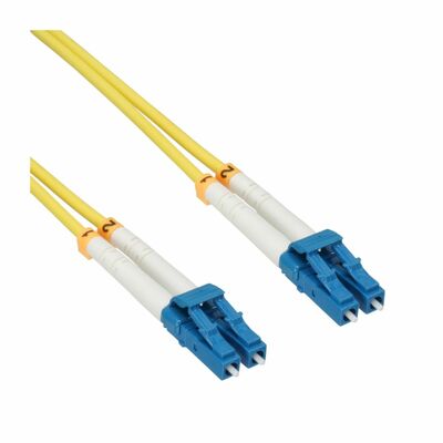Fiber kábel LC-LC, 1m Duplex OS2(9/125µm), LSOH, 2mm, žltý