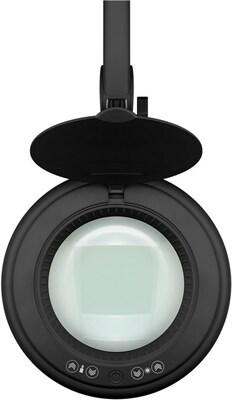 Stolná lupa s LED podsvietením, s úchytom o dosku, zväčšenie 1.75x, čierna