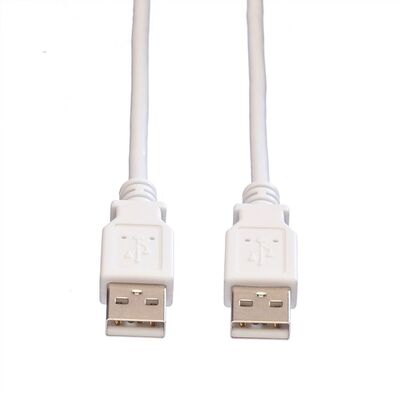 Kábel USB 2.0 A-A M/M 0.8m, High Speed, biely
