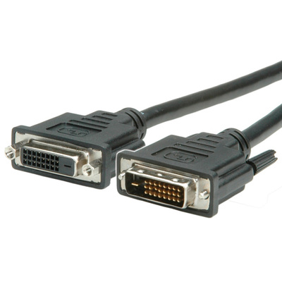 Kábel DVI-D M/F, predlžovací, "dual link" 3m čierny